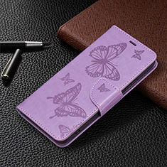 Custodia Portafoglio In Pelle Farfalla Cover con Supporto B13F per Samsung Galaxy S21 Plus 5G Lavanda