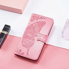 Custodia Portafoglio In Pelle Farfalla Cover con Supporto L01 per Xiaomi Redmi 11A 4G Rosa Caldo