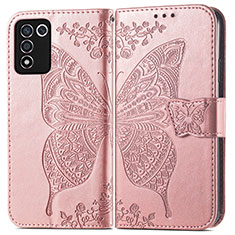 Custodia Portafoglio In Pelle Farfalla Cover con Supporto per Realme Q3t 5G Rosa