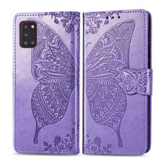 Custodia Portafoglio In Pelle Farfalla Cover con Supporto per Samsung Galaxy A31 Lavanda