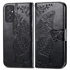 Custodia Portafoglio In Pelle Farfalla Cover con Supporto per Samsung Galaxy M54 5G Nero