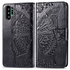 Custodia Portafoglio In Pelle Farfalla Cover con Supporto per Samsung Galaxy Note 10 Plus 5G Nero