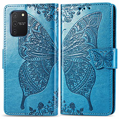 Custodia Portafoglio In Pelle Farfalla Cover con Supporto per Samsung Galaxy S10 Lite Blu