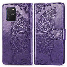 Custodia Portafoglio In Pelle Farfalla Cover con Supporto per Samsung Galaxy S10 Lite Viola