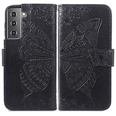 Custodia Portafoglio In Pelle Farfalla Cover con Supporto per Samsung Galaxy S23 5G Nero