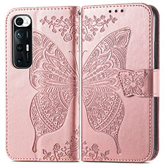 Custodia Portafoglio In Pelle Farfalla Cover con Supporto per Xiaomi Mi 10S 5G Rosa