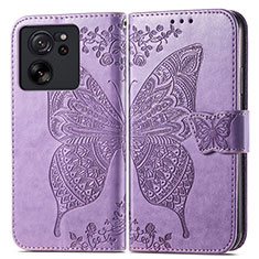 Custodia Portafoglio In Pelle Farfalla Cover con Supporto per Xiaomi Mi 13T Pro 5G Lavanda