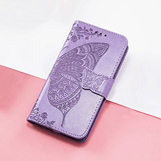 Custodia Portafoglio In Pelle Farfalla Cover con Supporto S01D per Huawei Enjoy 50 Pro Lavanda