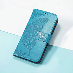 Custodia Portafoglio In Pelle Farfalla Cover con Supporto S01D per Huawei Honor Magic3 5G Blu