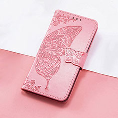 Custodia Portafoglio In Pelle Farfalla Cover con Supporto S01D per Huawei Nova 10 SE Rosa Caldo