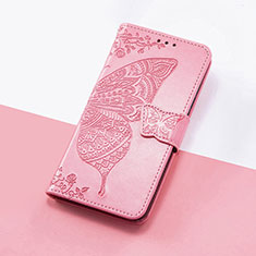 Custodia Portafoglio In Pelle Farfalla Cover con Supporto S01D per Huawei Nova 9 Pro Rosa Caldo