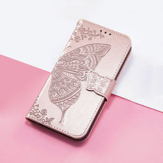 Custodia Portafoglio In Pelle Farfalla Cover con Supporto S01D per Huawei Nova Y61 Oro Rosa