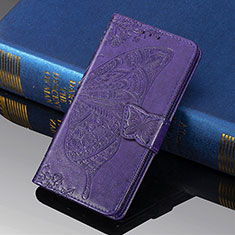 Custodia Portafoglio In Pelle Farfalla Cover con Supporto S01D per Samsung Galaxy S23 Ultra 5G Viola