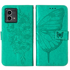 Custodia Portafoglio In Pelle Farfalla Cover con Supporto Y01B per Motorola Moto G Stylus (2023) 5G Verde