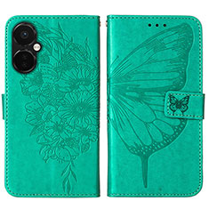 Custodia Portafoglio In Pelle Farfalla Cover con Supporto Y01B per OnePlus Nord CE 3 5G Verde