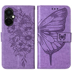 Custodia Portafoglio In Pelle Farfalla Cover con Supporto Y01B per Oppo K11x 5G Lavanda