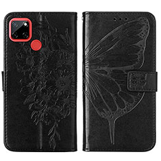 Custodia Portafoglio In Pelle Farfalla Cover con Supporto Y01B per Realme 7i RMX2193 Nero