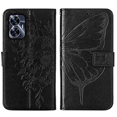 Custodia Portafoglio In Pelle Farfalla Cover con Supporto Y01B per Realme Narzo N55 Nero