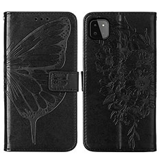 Custodia Portafoglio In Pelle Farfalla Cover con Supporto Y01B per Samsung Galaxy A22 5G Nero