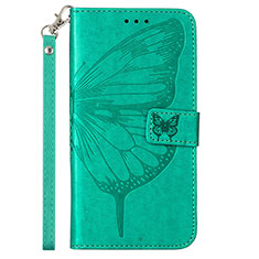 Custodia Portafoglio In Pelle Farfalla Cover con Supporto Y01B per Samsung Galaxy M53 5G Verde