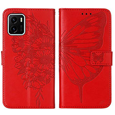 Custodia Portafoglio In Pelle Farfalla Cover con Supporto Y01B per Vivo Y10 t1 Rosso