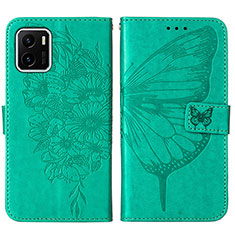 Custodia Portafoglio In Pelle Farfalla Cover con Supporto Y01B per Vivo Y10 t1 Verde