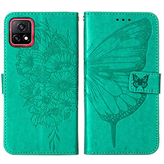 Custodia Portafoglio In Pelle Farfalla Cover con Supporto Y01B per Vivo Y54s 5G Verde