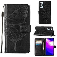 Custodia Portafoglio In Pelle Farfalla Cover con Supporto Y02B per Samsung Galaxy A23 4G Nero