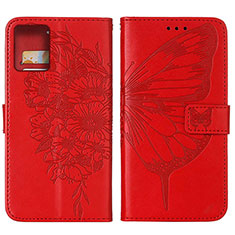 Custodia Portafoglio In Pelle Farfalla Cover con Supporto YB1 per Motorola Moto G 5G (2023) Rosso