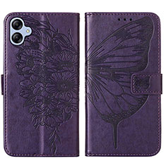 Custodia Portafoglio In Pelle Farfalla Cover con Supporto YB1 per Samsung Galaxy A04 4G Viola