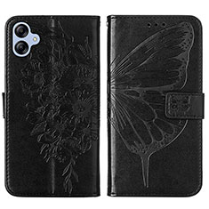 Custodia Portafoglio In Pelle Farfalla Cover con Supporto YB1 per Samsung Galaxy F04 Nero