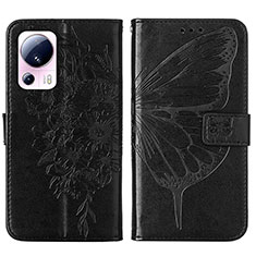 Custodia Portafoglio In Pelle Farfalla Cover con Supporto YB1 per Xiaomi Civi 2 5G Nero