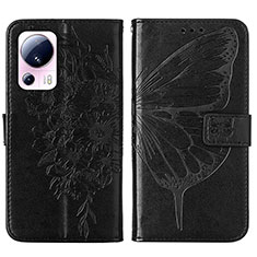 Custodia Portafoglio In Pelle Farfalla Cover con Supporto YB1 per Xiaomi Mi 12 Lite NE 5G Nero