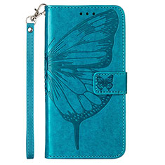Custodia Portafoglio In Pelle Farfalla Cover con Supporto YB2 per Xiaomi Mi 12 Lite NE 5G Blu