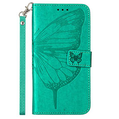 Custodia Portafoglio In Pelle Farfalla Cover con Supporto YB2 per Xiaomi Mi 12 Lite NE 5G Verde