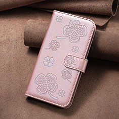 Custodia Portafoglio In Pelle Fiori Cover con Supporto BF2 per Google Pixel 7 Pro 5G Oro Rosa