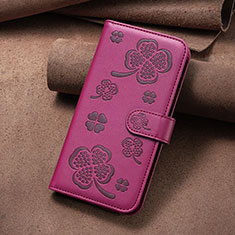 Custodia Portafoglio In Pelle Fiori Cover con Supporto BF2 per Huawei Honor X8b Rosa Caldo