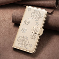 Custodia Portafoglio In Pelle Fiori Cover con Supporto BF2 per Oppo A18 Oro