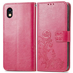 Custodia Portafoglio In Pelle Fiori Cover con Supporto per Sony Xperia Ace III SO-53C Rosso