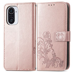 Custodia Portafoglio In Pelle Fiori Cover con Supporto per Xiaomi Mi 11X Pro 5G Rosa