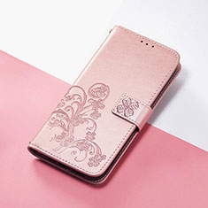 Custodia Portafoglio In Pelle Fiori Cover con Supporto S03D per Huawei Honor X10 Max 5G Rosa