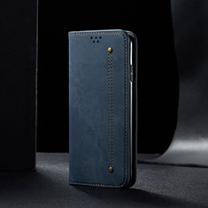Custodia Portafoglio In stoffa con Supporto B01S per Samsung Galaxy A32 5G Blu