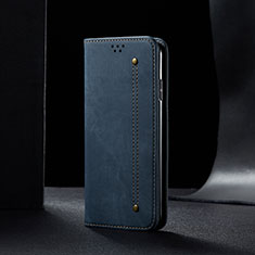 Custodia Portafoglio In stoffa con Supporto B01S per Samsung Galaxy A81 Blu