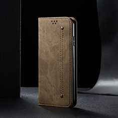 Custodia Portafoglio In stoffa con Supporto B01S per Xiaomi Mi 11i 5G Khaki