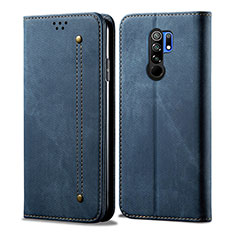 Custodia Portafoglio In stoffa con Supporto B01S per Xiaomi Redmi 9 Blu