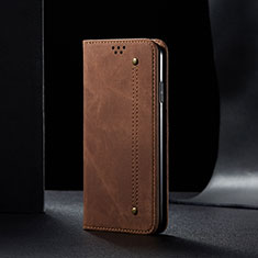 Custodia Portafoglio In stoffa con Supporto B01S per Xiaomi Redmi 9 Power Marrone