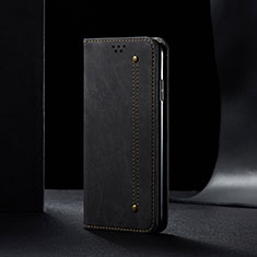 Custodia Portafoglio In stoffa con Supporto B01S per Xiaomi Redmi 9T 4G Nero