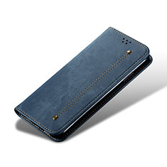 Custodia Portafoglio In stoffa con Supporto B03S per Samsung Galaxy S21 Ultra 5G Blu