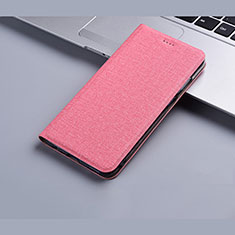 Custodia Portafoglio In stoffa con Supporto H01 per Apple iPhone 15 Plus Rosa