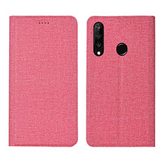 Custodia Portafoglio In stoffa con Supporto H01 per Huawei Nova 4e Rosa